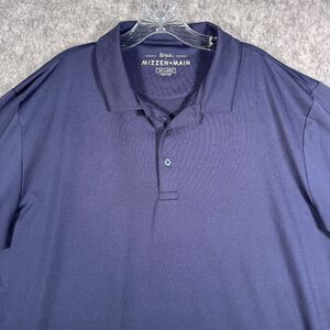 Mizzen + Main Golf Polo Shirt Mens XXL  Phil Mickelson Blue Performance Office